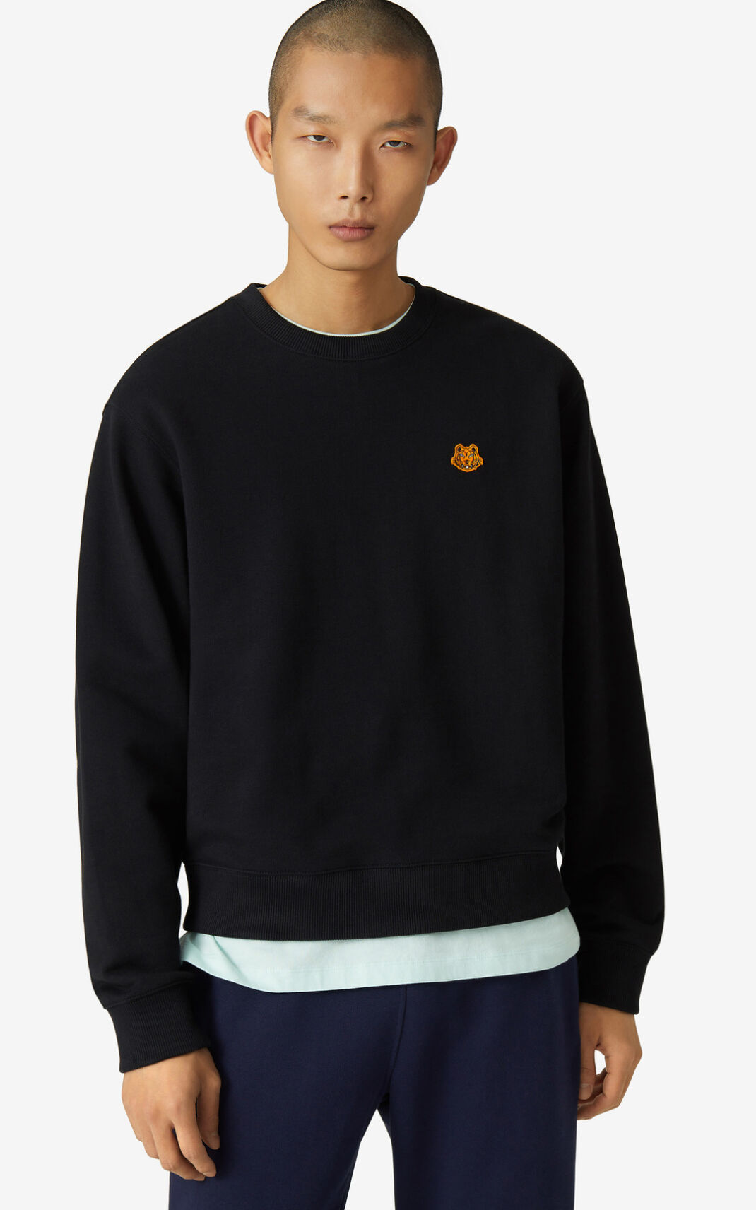 Sweat Kenzo Tiger Crest Homme Noir | KTJQ-17582